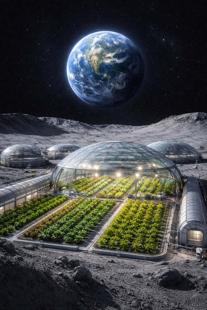 Lunar farming: turning soil from regolith